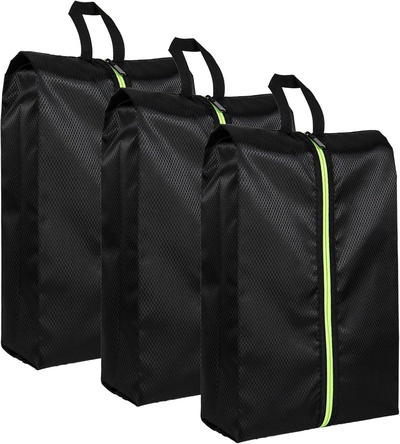 Eopres Shoe Bags for Travel - Set of 3 Pack Large Capacity Oxford Fabric Shoe Bags, Multi-Functional Dust-Proof and Waterproof Men & Women Travel Shoe Bag(Black) - Image 1